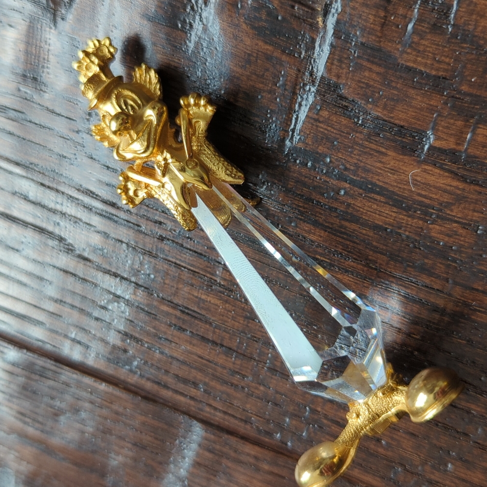 SWAROVSKI I RARE Vintage 1983 Trimlite Giftware Crystal and Gold Circus Clown
